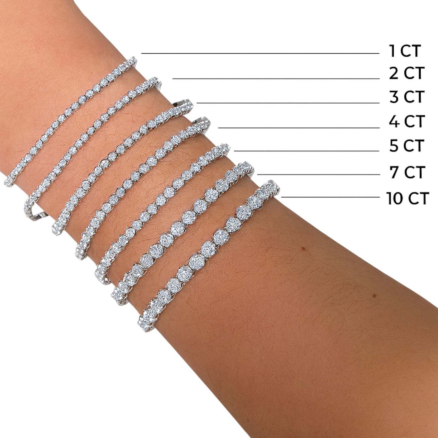 2.5 CT Diamond Tennis Bracelet in 18K Gold