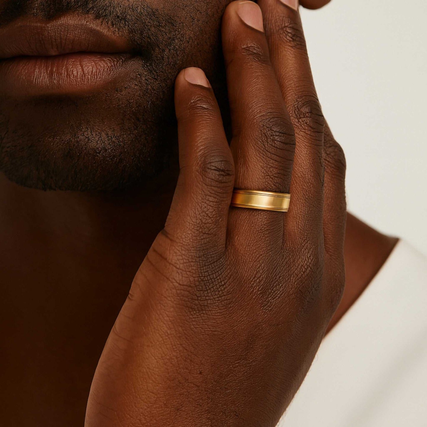 Titanium Gold-Tone Band