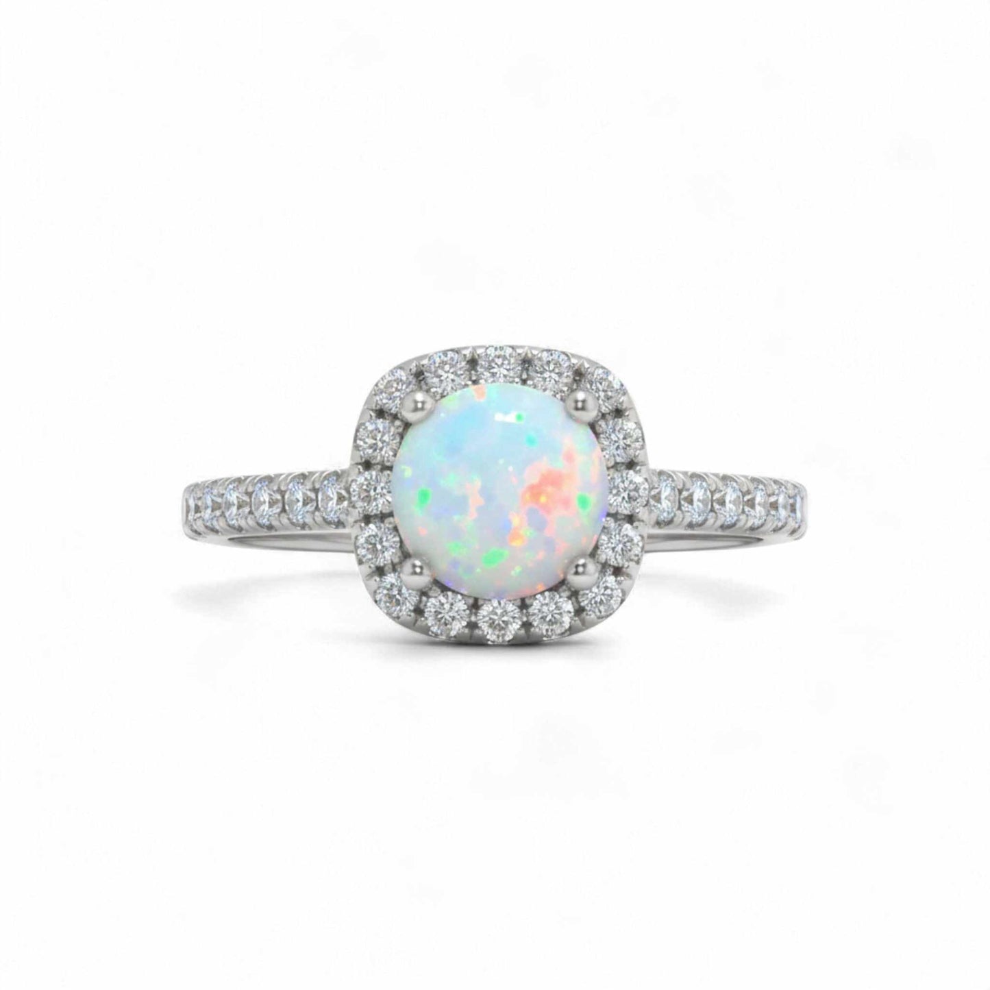 Topaz CZ Engagement ring with vibrant topaz cubic zirconia center and 925 sterling silver band adorned with clear CZ accents