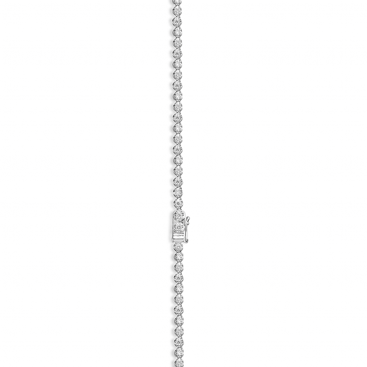 Natural Diamond Tennis Necklace in 18K Gold