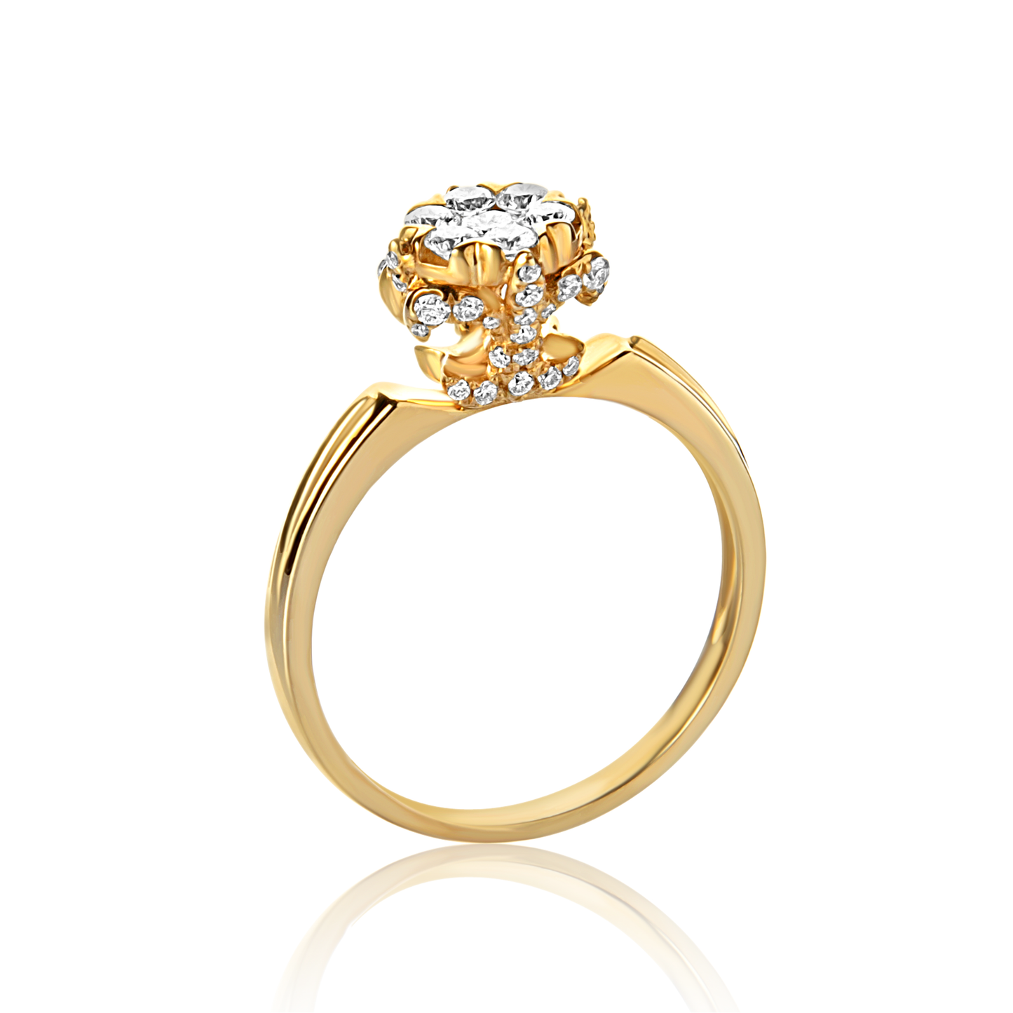 Queeneth Diamond Engagement Ring in 18K Gold