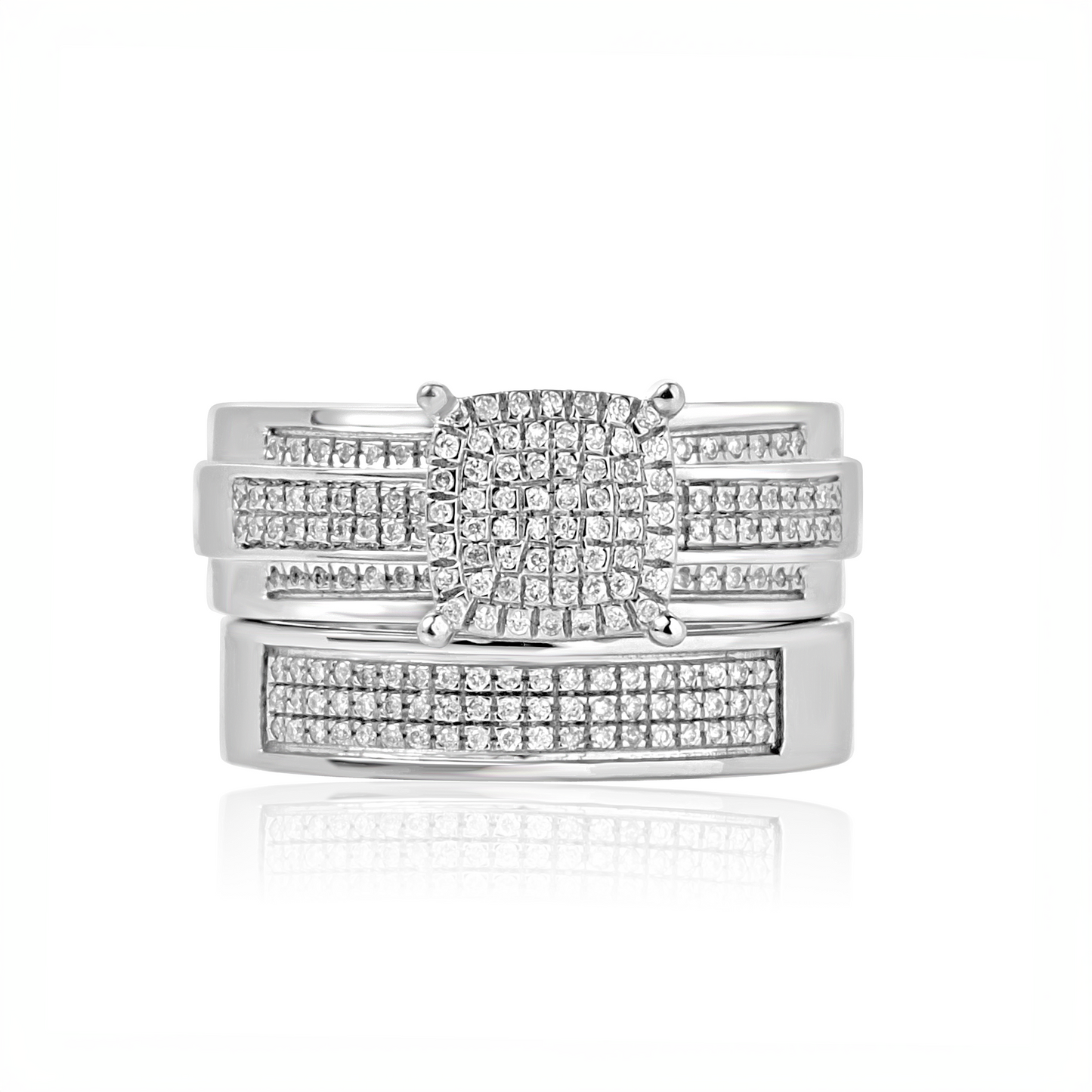Queen Natural Diamond Bride Set in 18K Gold