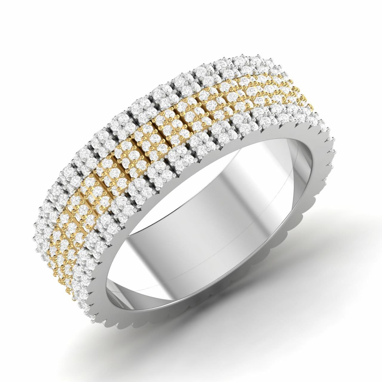 Zeus 360 Natural Diamond Band in 18K Gold