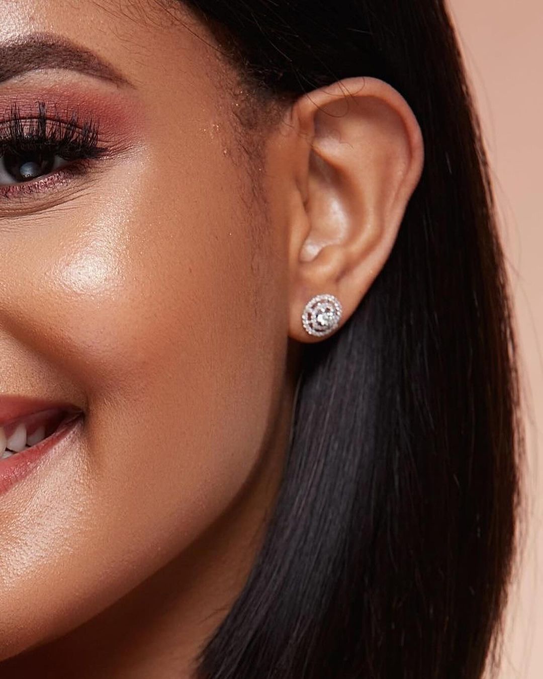 Orbit Diamond Stud Earrings in 18K Gold