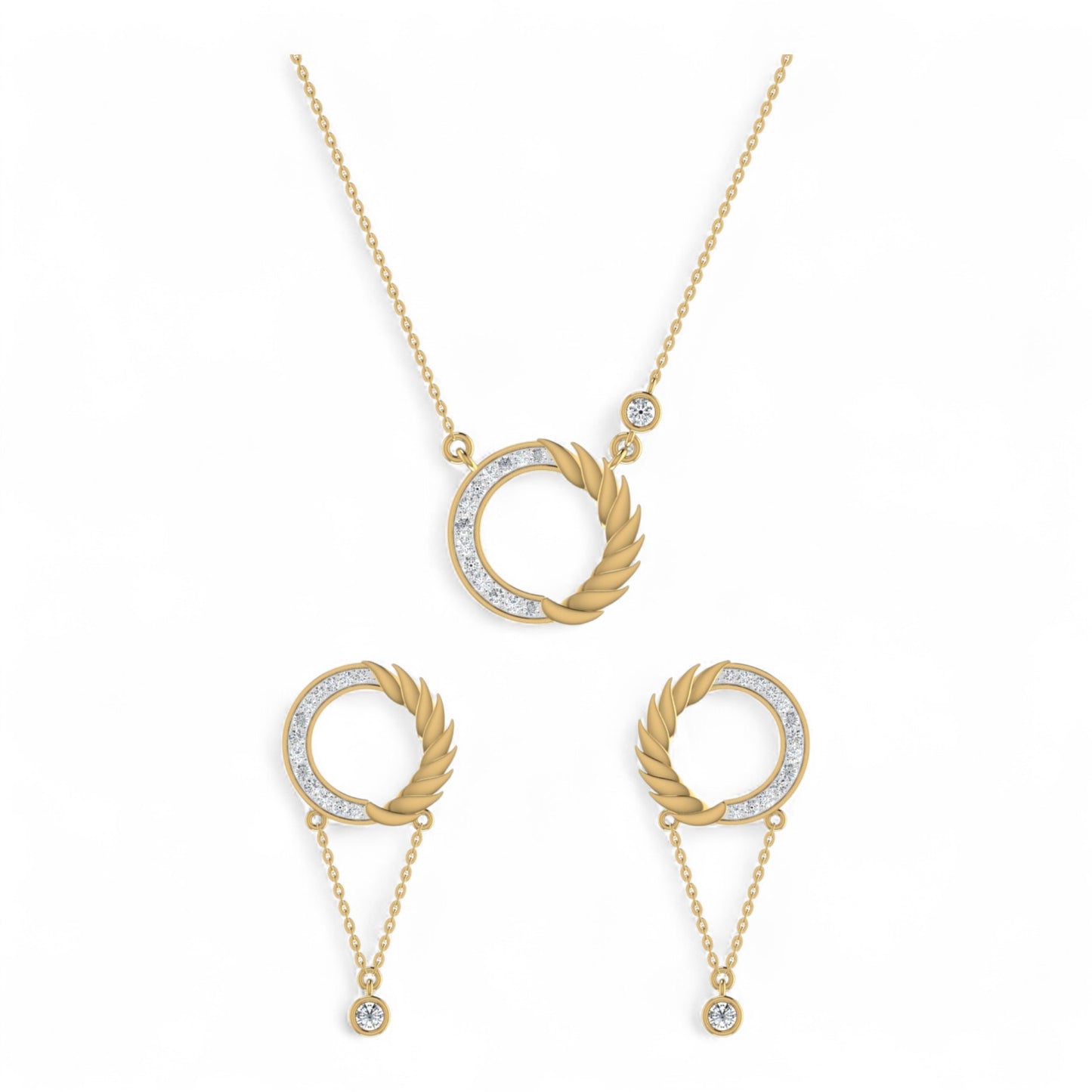 Eternal Grace Natural Diamond Earrings in 18K Gold