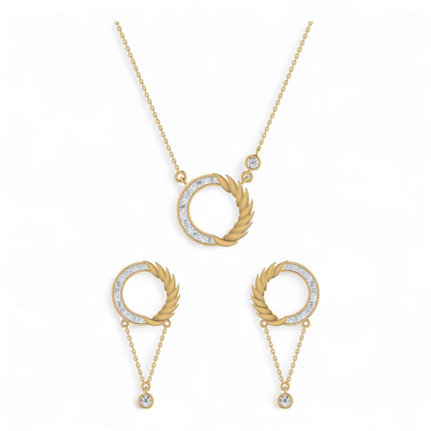 Eternal Grace Natural Diamond Earrings in 18KT Gold
