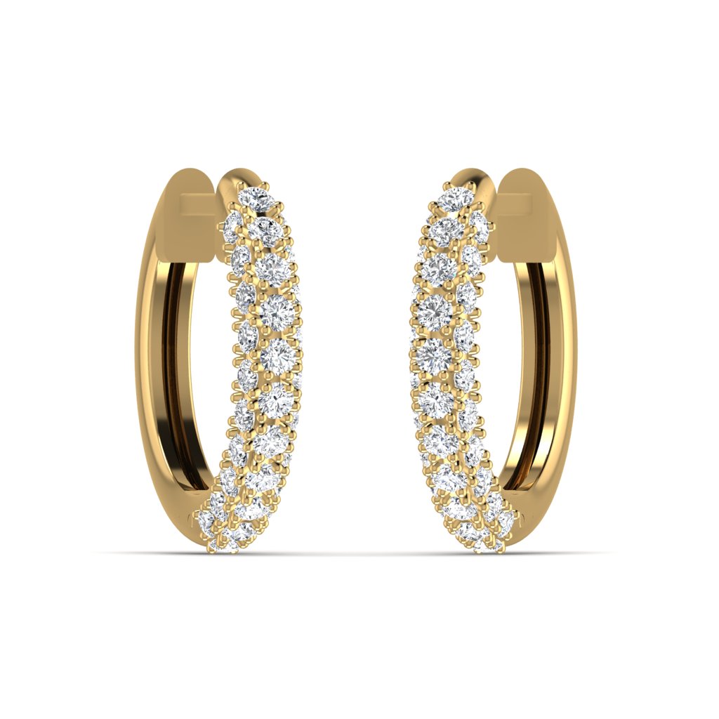 Nadine Diamond Hoop Earrings in 18K Gold