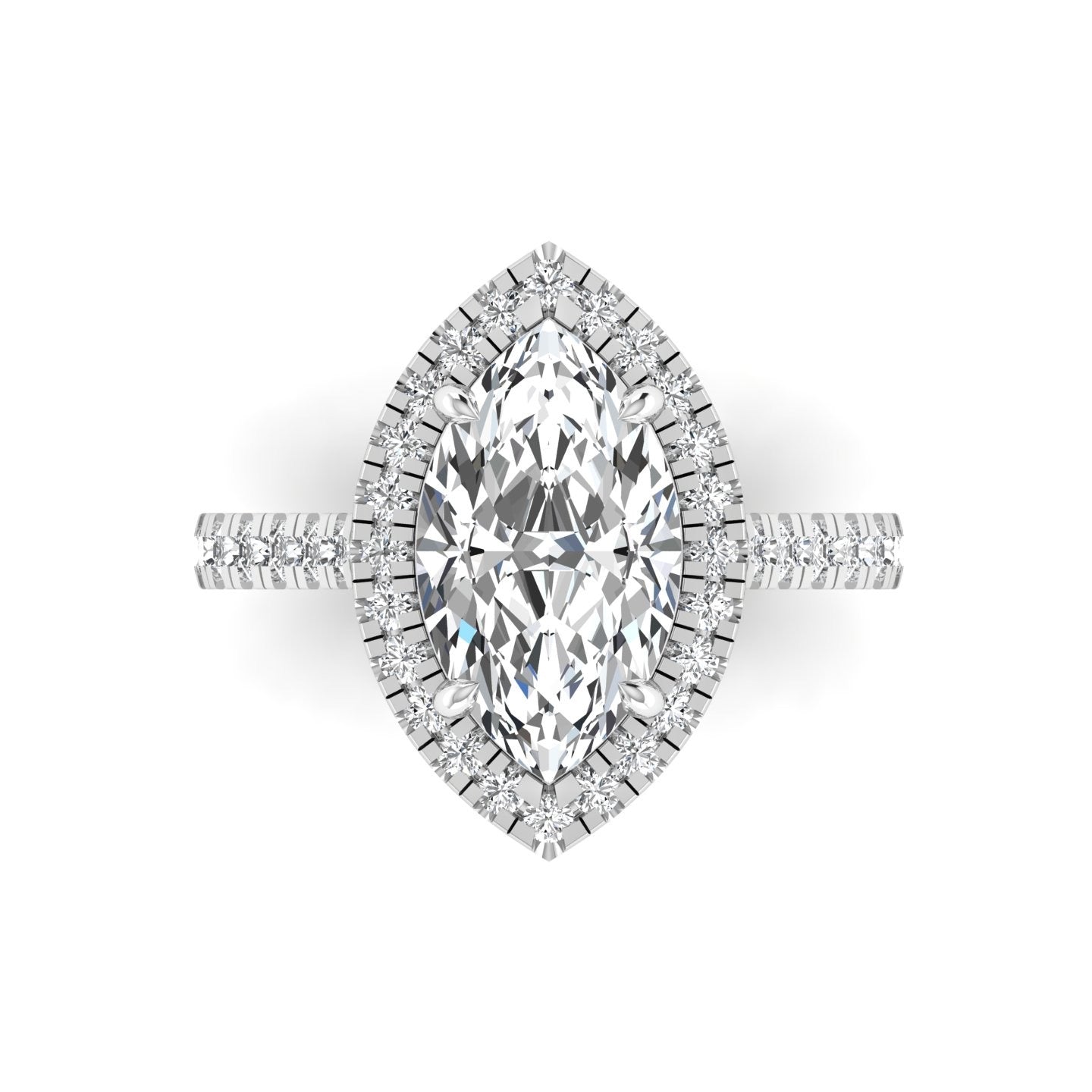 Jackie Marquise Cut Moissanite in 925 Sterling Silver