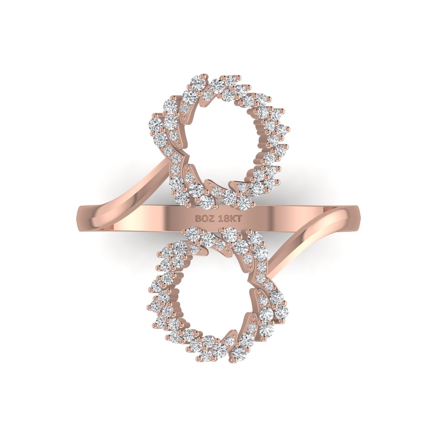 Boz Forever cuff Diamond Ring in 18K Gold