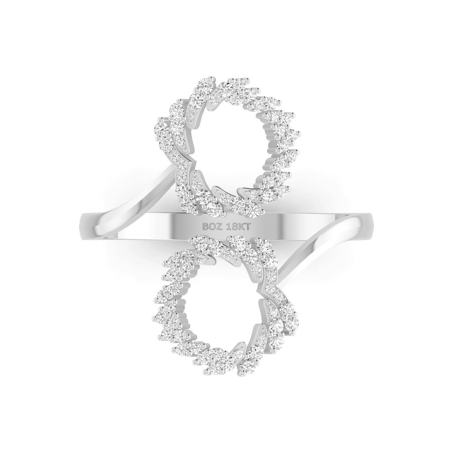 Boz Forever cuff Diamond Ring in 18K Gold
