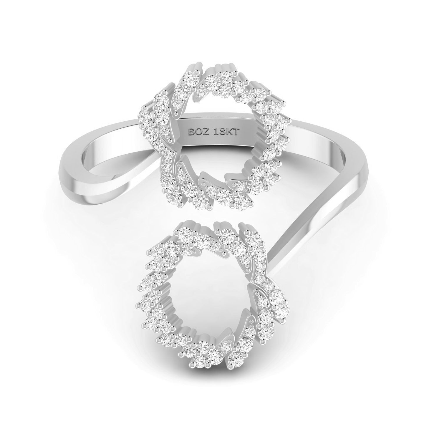 Boz Forever cuff Diamond Ring in 18K Gold