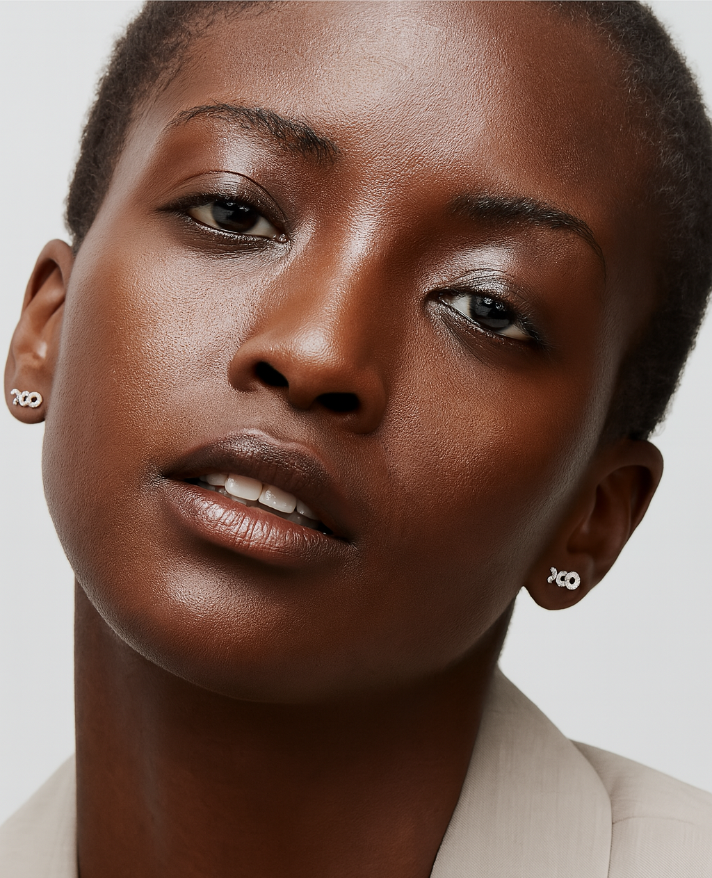 XOXO Moissanite Studs in 925 Sterling Silver