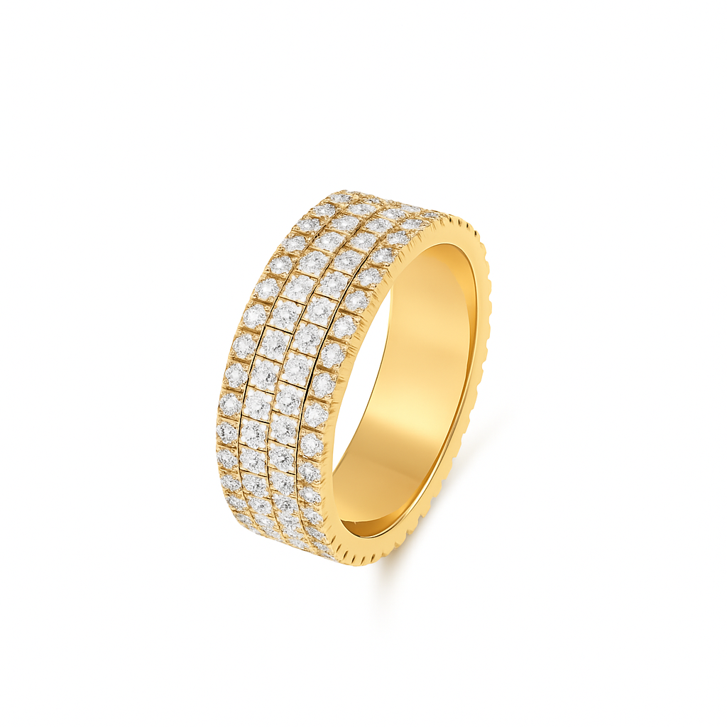 Zeus 360 Natural Diamond Band in 18K Gold