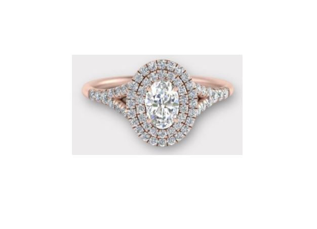 Zuri Diamond Engagement Ring in 18K Gold