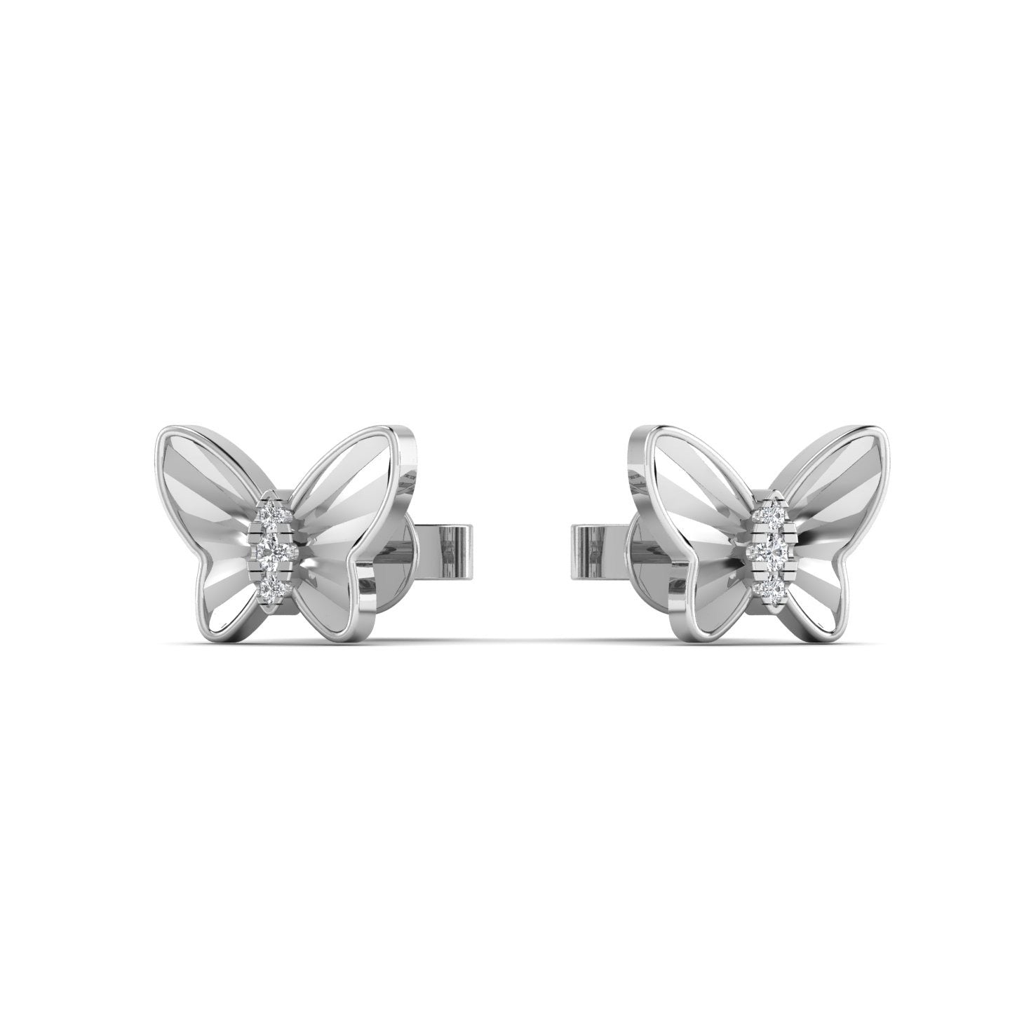 Flutura Butterfly Natural Diamond Earrings in 18K Gold