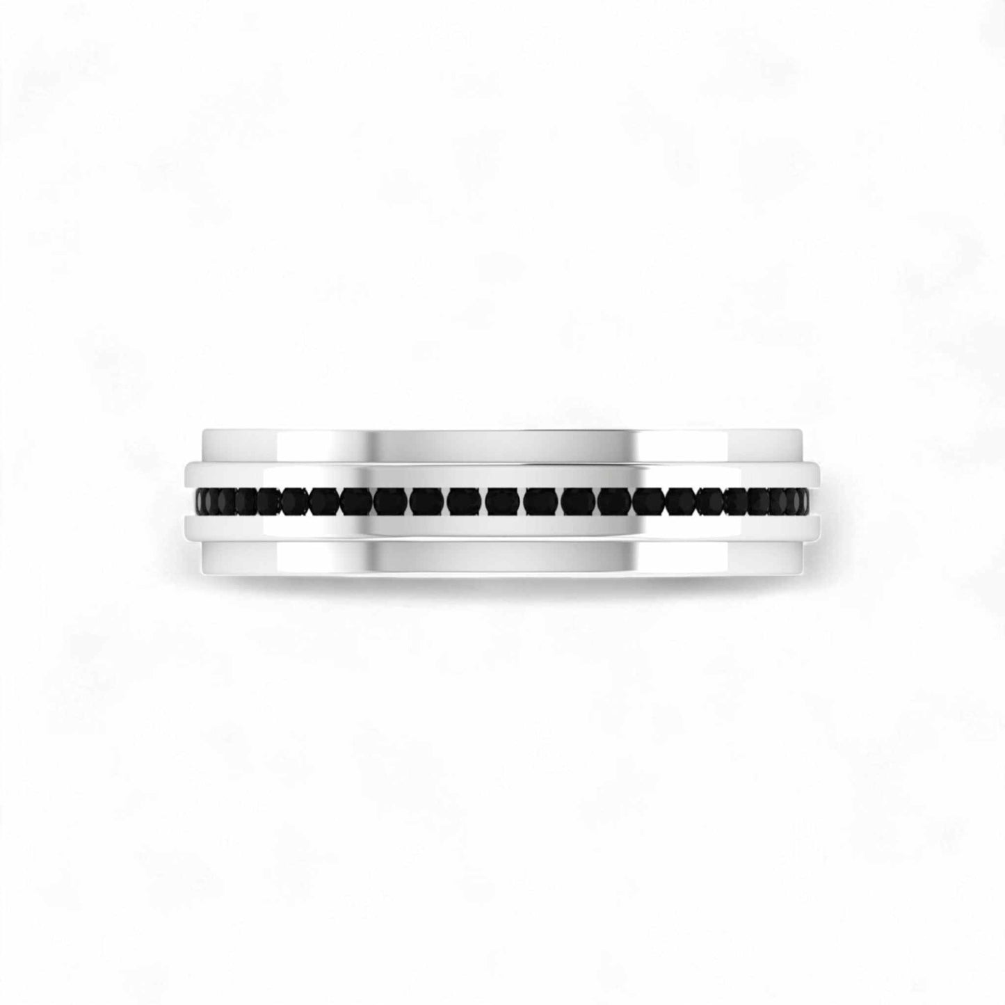 Emma Black Moissanite Titanium Band