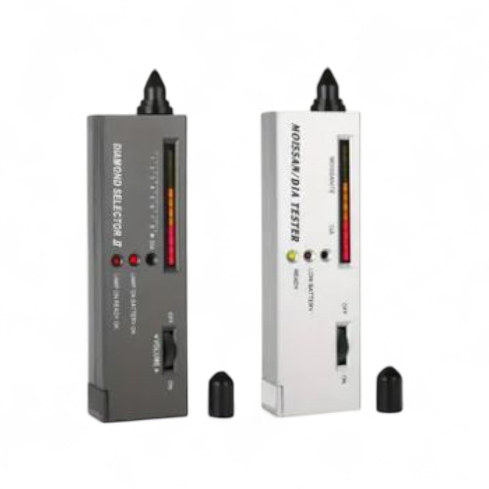 Two diamond testers on a white background