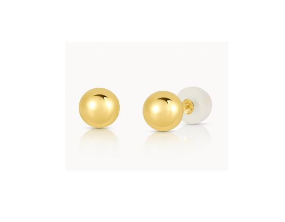 Gold Ball Studs in 18K Gold