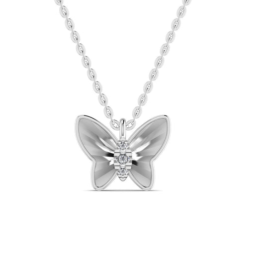 Flutura Butterfly Natural Diamond Necklace in 18K Gold