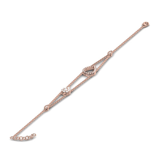 Velar Pear Shape Diamond Cluster Bracelet in 18K Gold