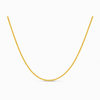 Gold chain necklace on a white background