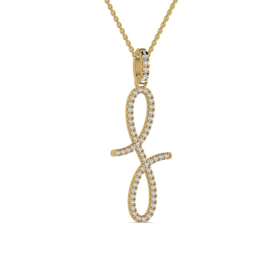 Oiza Pave Infinie Pendant Necklace in 18K Gold