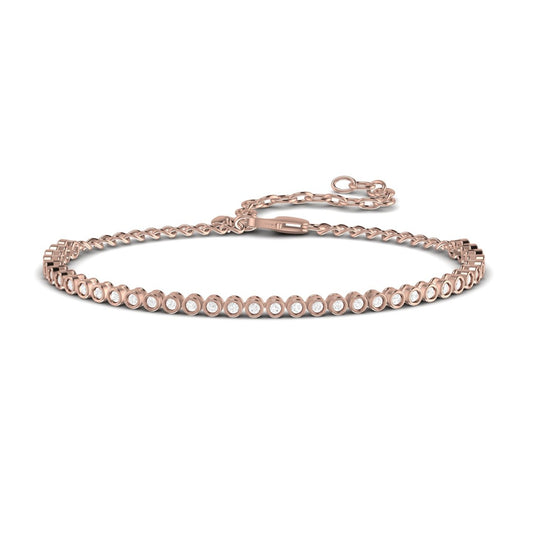 Flow 0.50ct Natural Diamond Tennis Bracelet in 18K Gold
