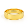Gold ring with 'BOZ 18KT' engraving on a white background
