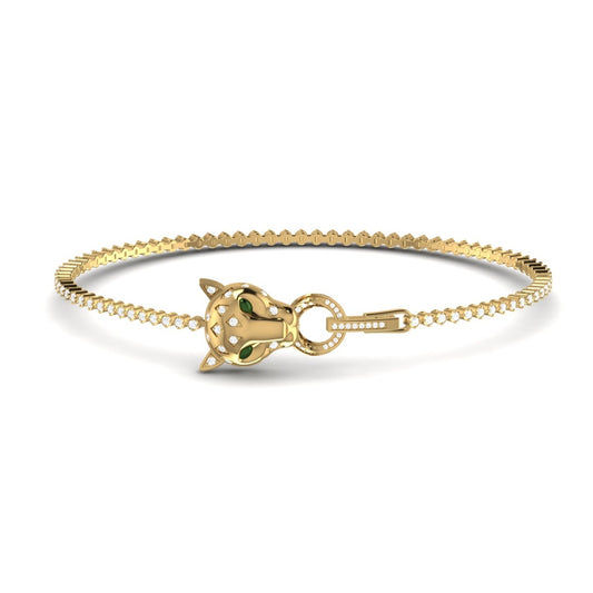 Eternal Panther Head Diamond Bracelet in 18K Gold