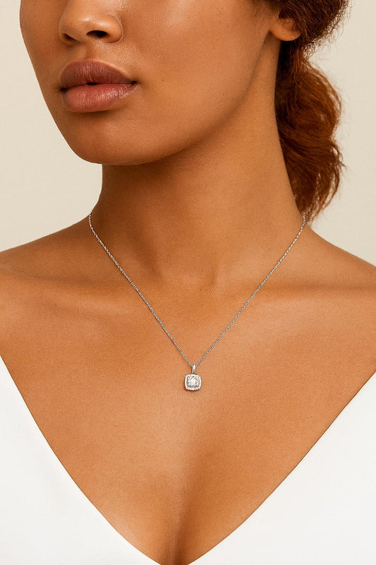 Bijou Moissanite Necklace in 925 Sterling Silver