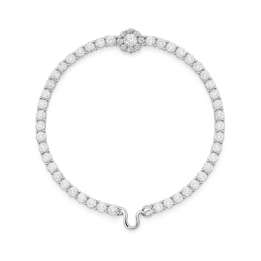 Anu Moissanite Bracelet in 925 Sterling Silver