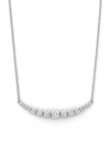 Diamond necklace on a white background