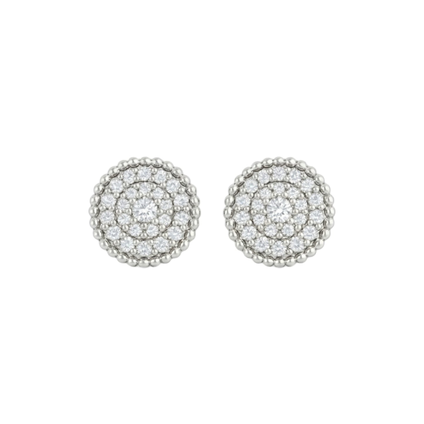 Pair of pearl earrings on a white background