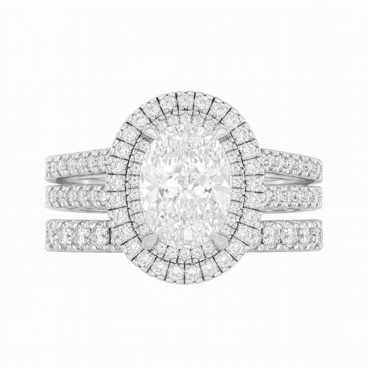 Diamond ring with a white background