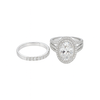 Two diamond rings on a white background