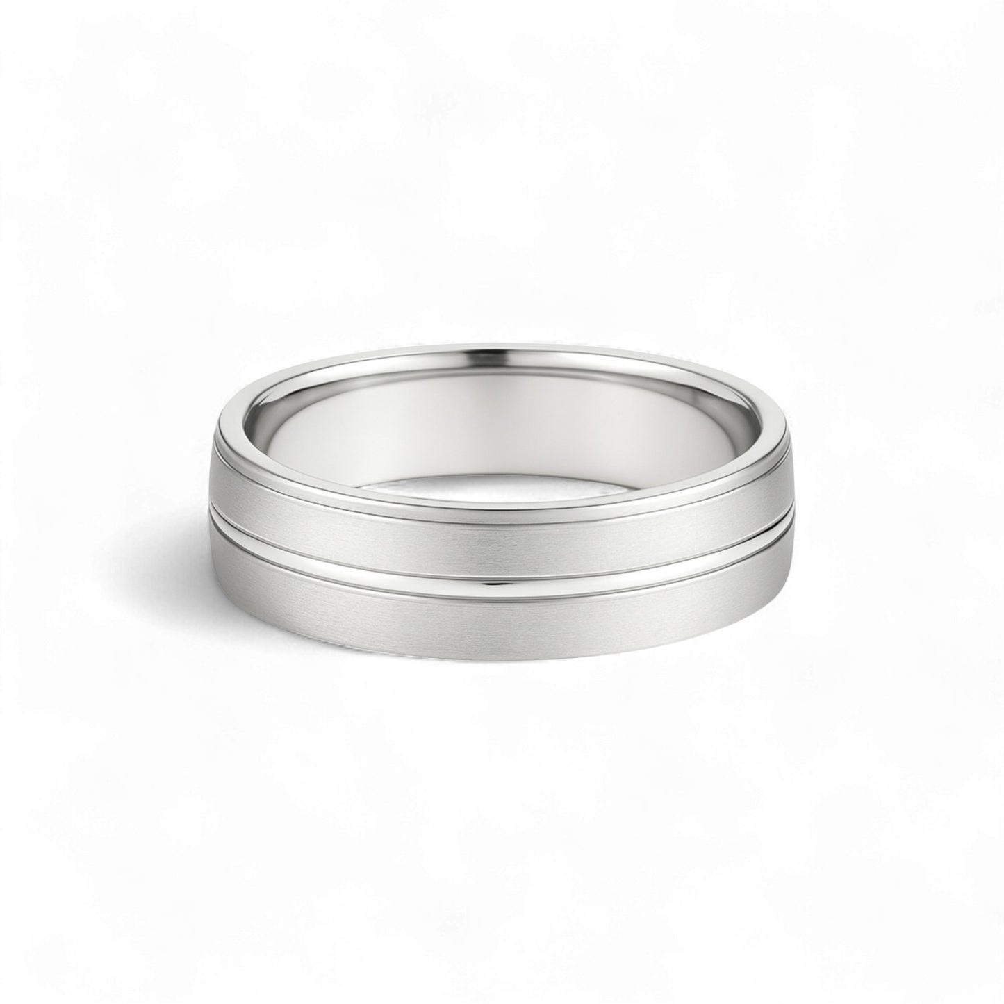 6mm Midline Sandblast Band in 10KT Gold