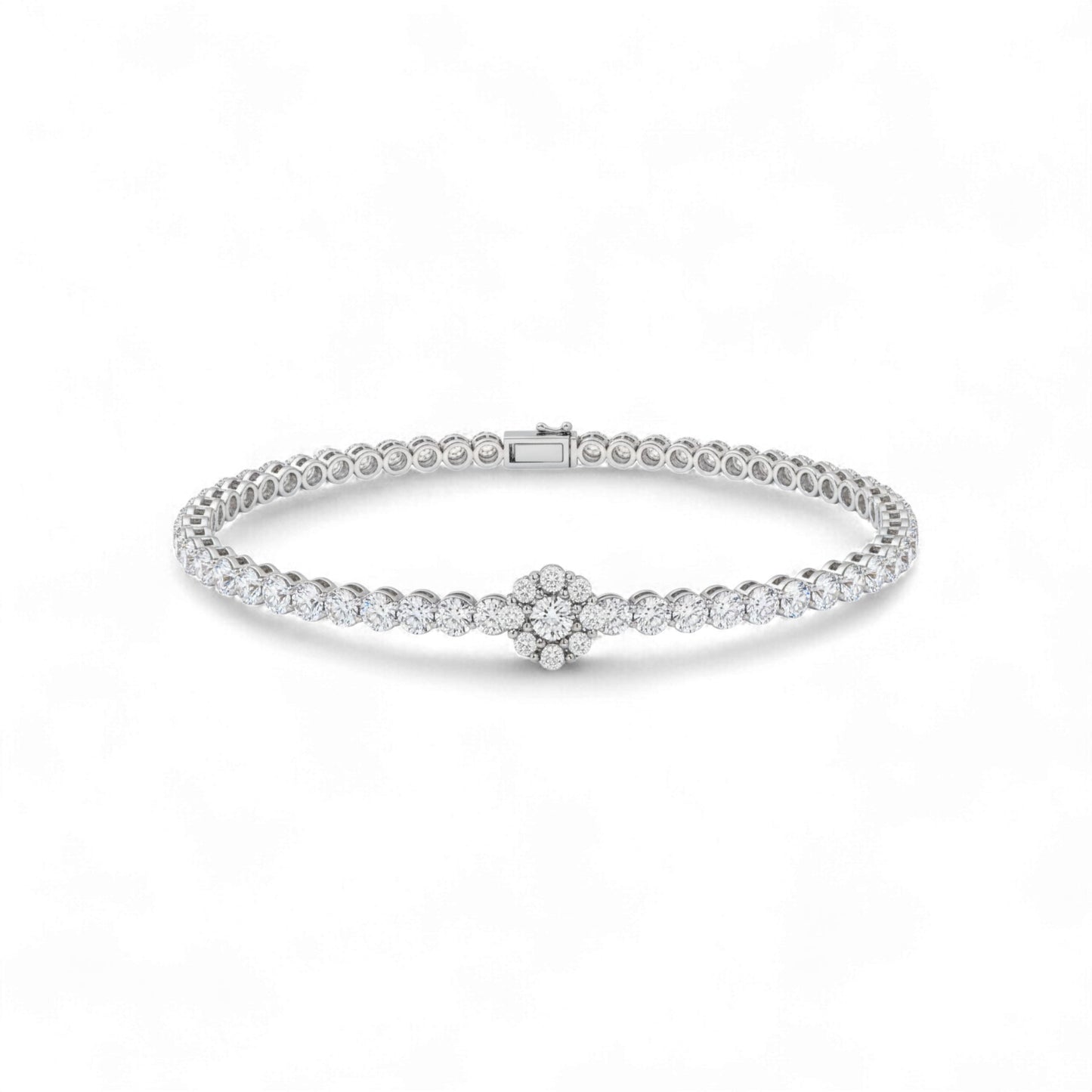 Anu Moissanite Bracelet in 925 Sterling Silver