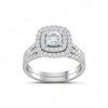 Diamond ring with a white background