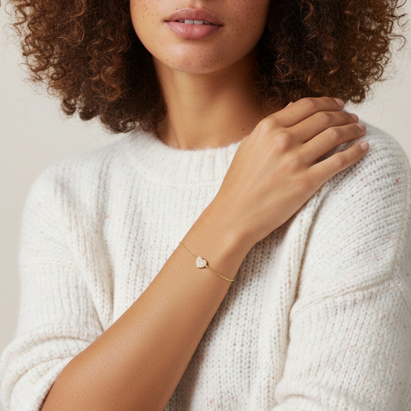 Ava Heart Diamond Bracelet in 18KT Gold