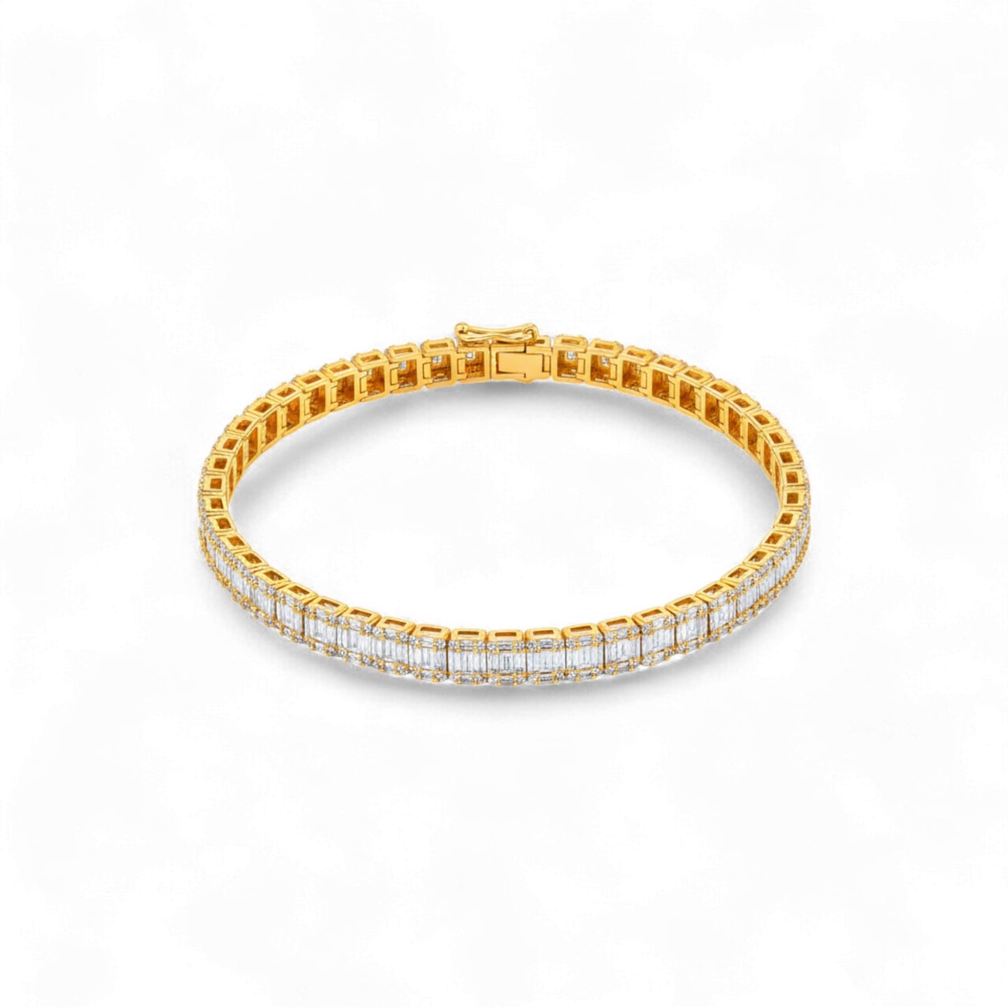 Baguette Cut Diamond Bracelets in 18KT Gold