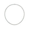 9.8CT baguette cut tennis necklace with natural diamonds in 18KT gold, 20-inch chain length