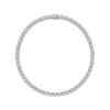 Diamond necklace on a white background