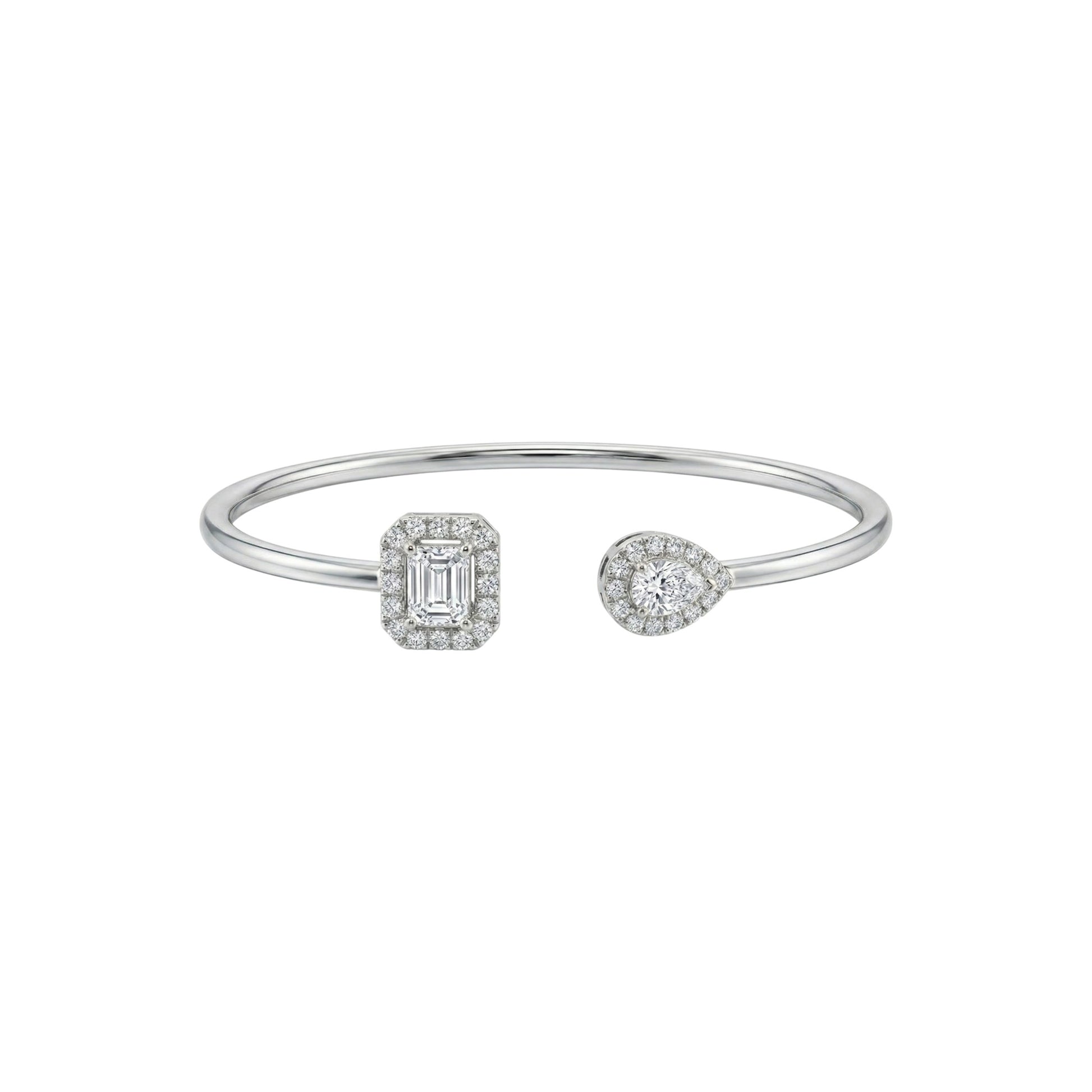 Diamond ring with a white background