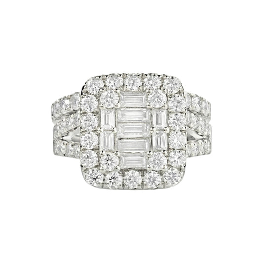 Zoe Radiant Cut Moissanite Bride Set in 925 Sterling Silver