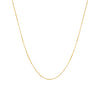 Gold chain necklace on a white background