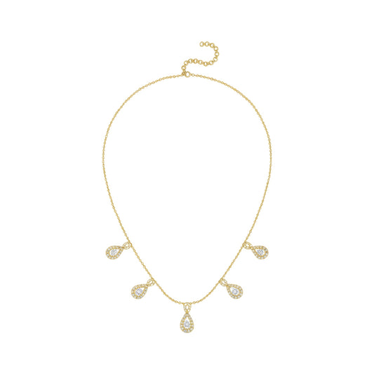 Five Charm Twinkle Infinie Diamond Necklace in 18KT Gold