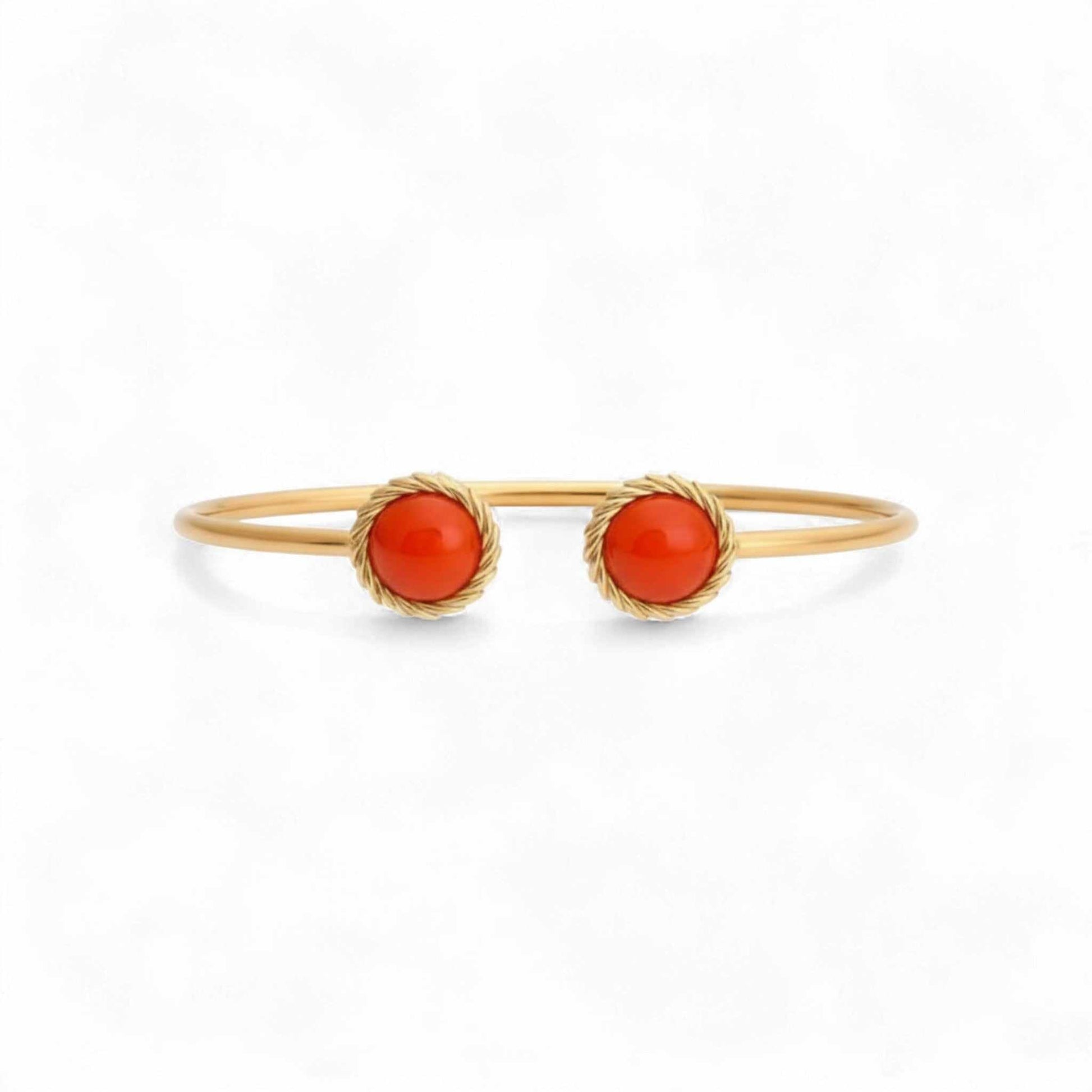 BOZ Forever Lavie Bracelet in 18K gold with red agate stones, elegant and timeless design