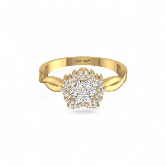 BOZ Forever Natural Diamond Engagement Ring in 18K Gold