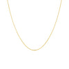 Gold chain necklace on a white background