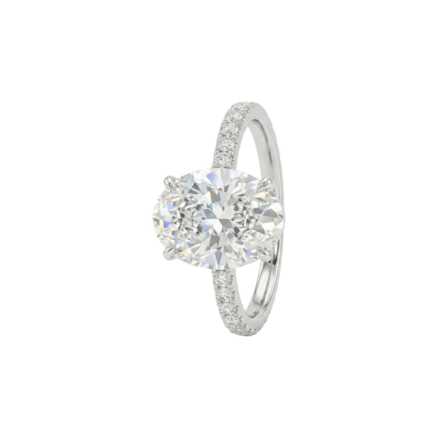 Diamond ring with a white background